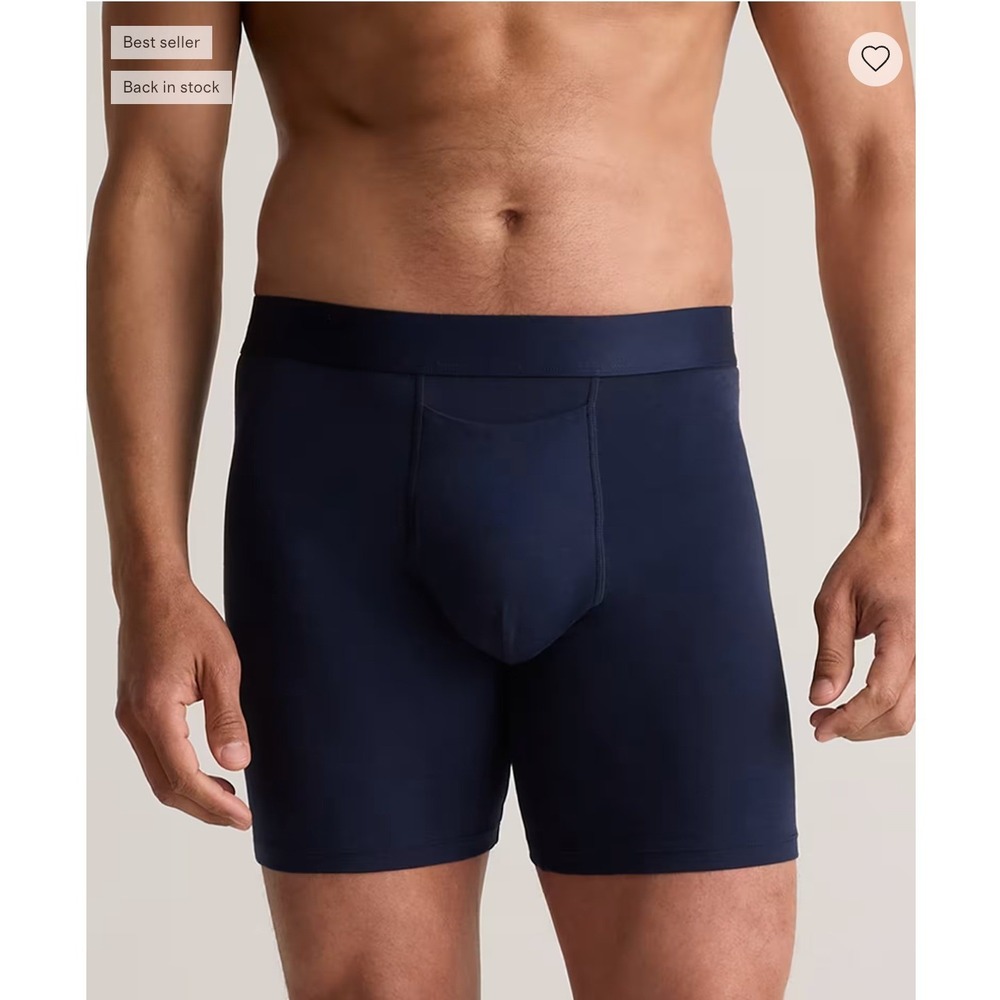 Quince Boxer Briefs Men's S Black 3-Pack Soft Stretch Tagless organic cotton
